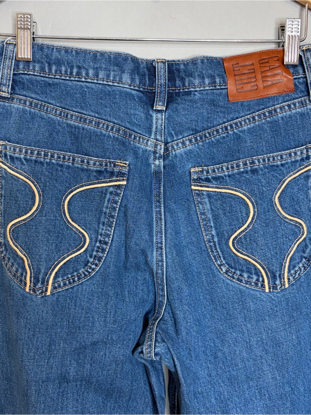 cult gaia High-Waist Wide Leg Blue Jeans - Picture 9 of 12